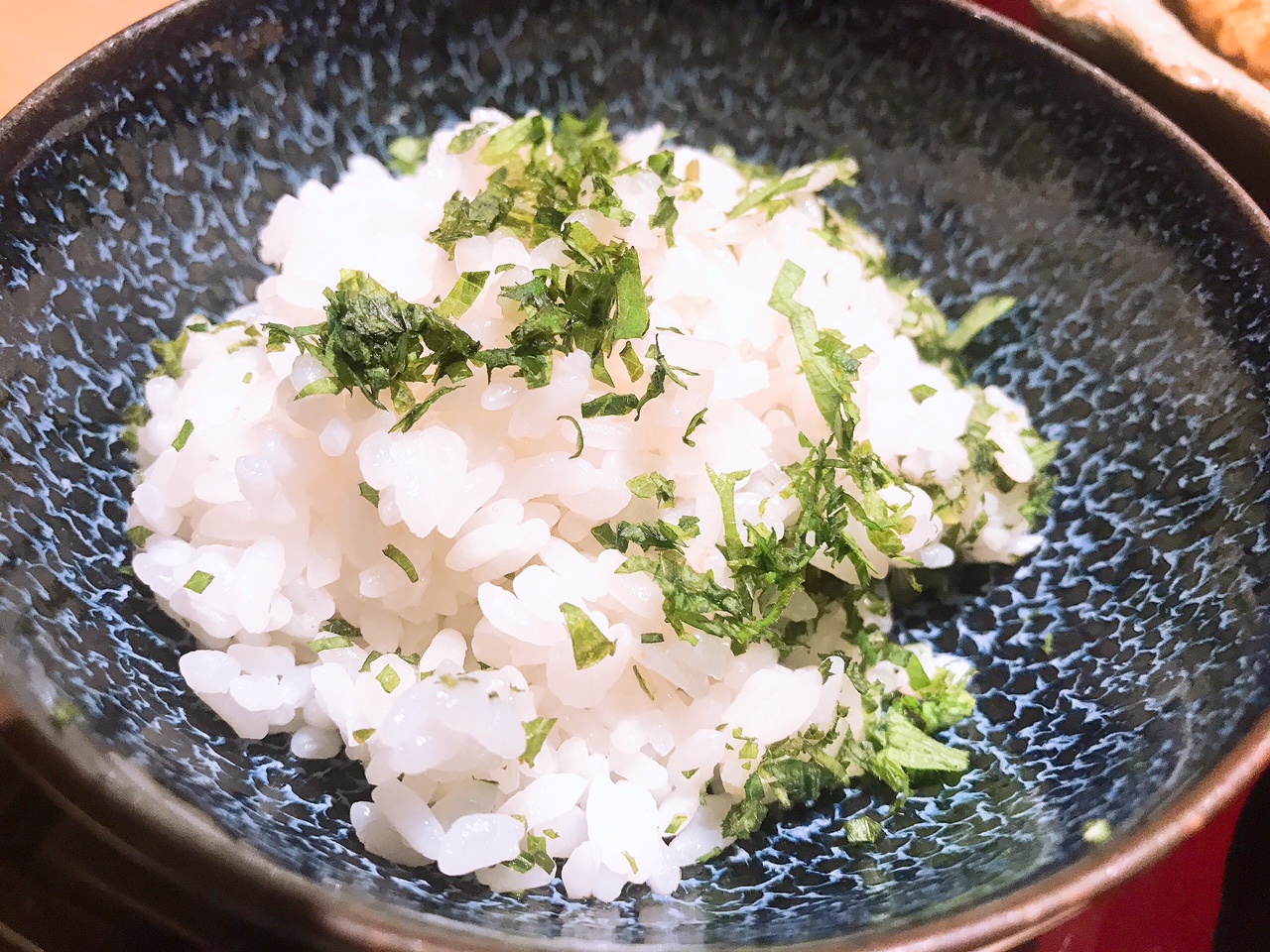 北新地 串揚げ かな山の紫蘇ご飯